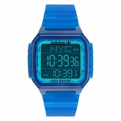 ☆私の店 ☆adidas オリジナルス デジタル腕時計 青 adidas電子時計