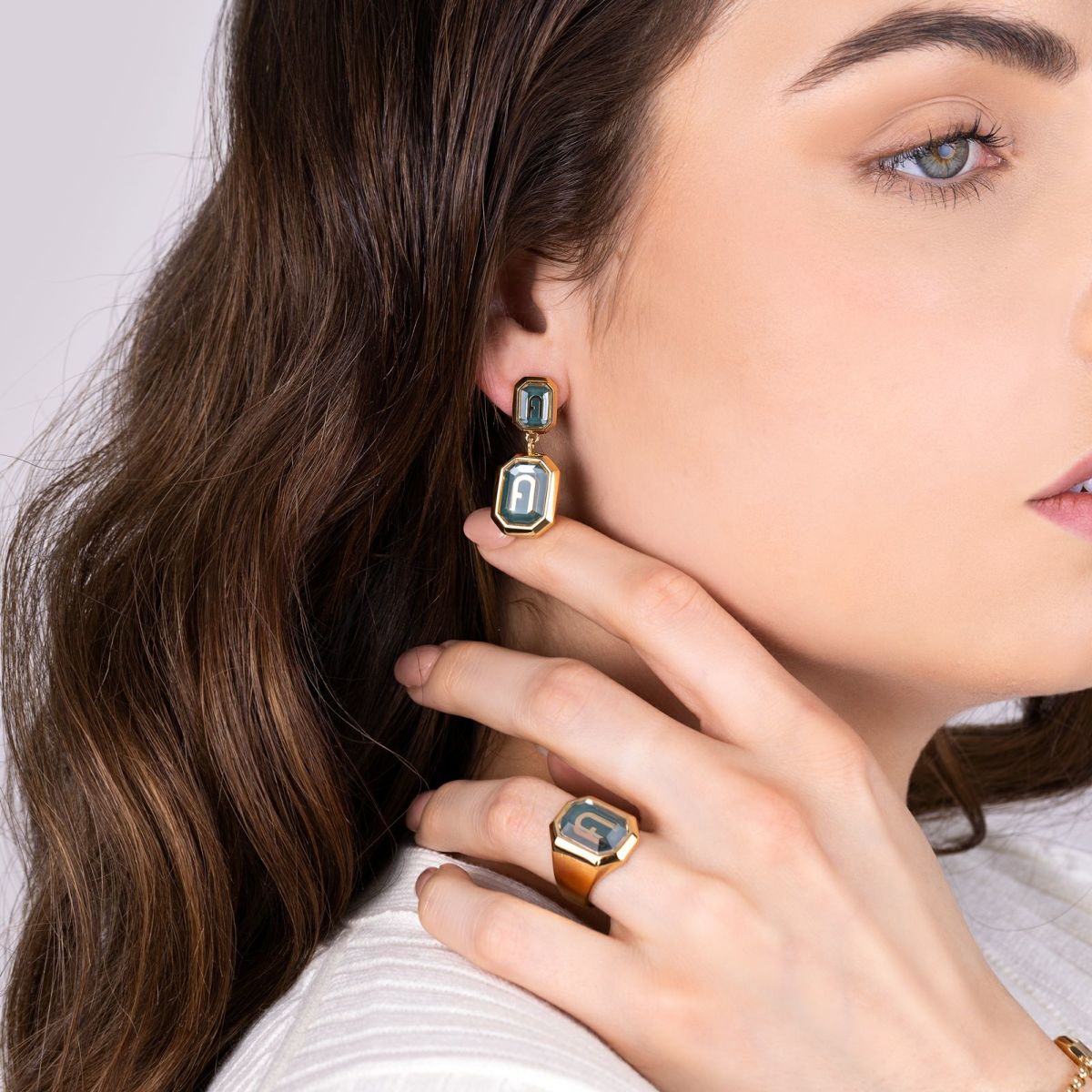 FURLA  OCTAGONAL フルラ フルラオクタゴナル ピアス / FJ0308ETU