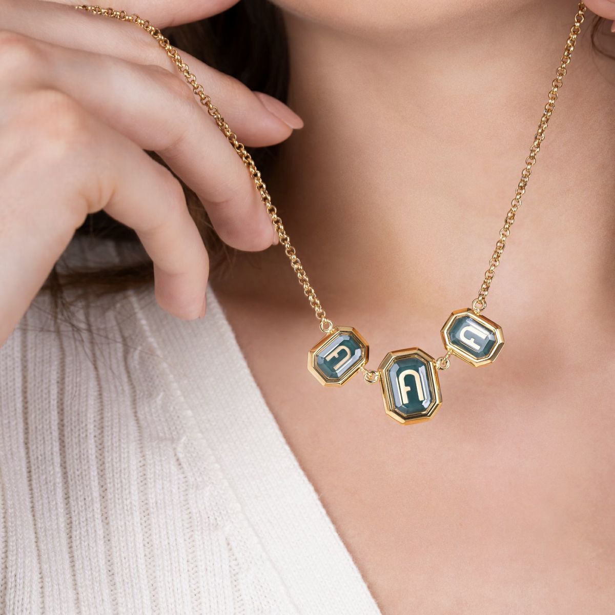 FURLA  OCTAGONAL NECKLACE フルラ フルラオクタゴナルネックレス / FJ0323NTU