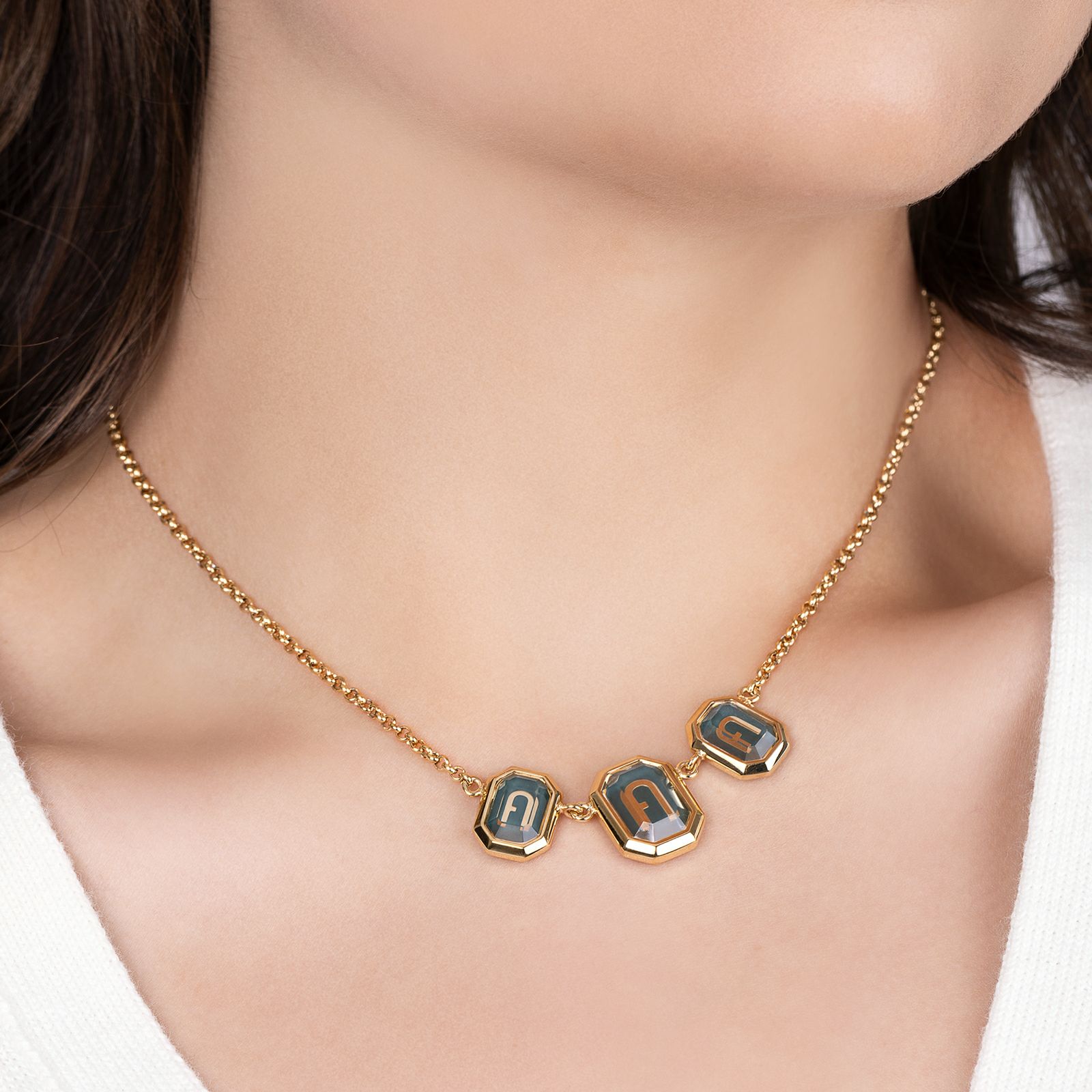 FURLA  OCTAGONAL NECKLACE フルラ フルラオクタゴナルネックレス / FJ0323NTU