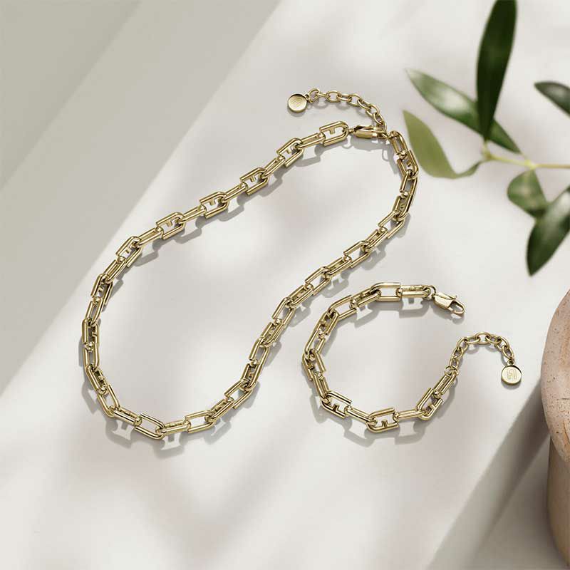 FURLA  FURLA CHAINED LOGO NECKLACE フルラ フルラチェーンロゴネックレス / FJ0908NTU