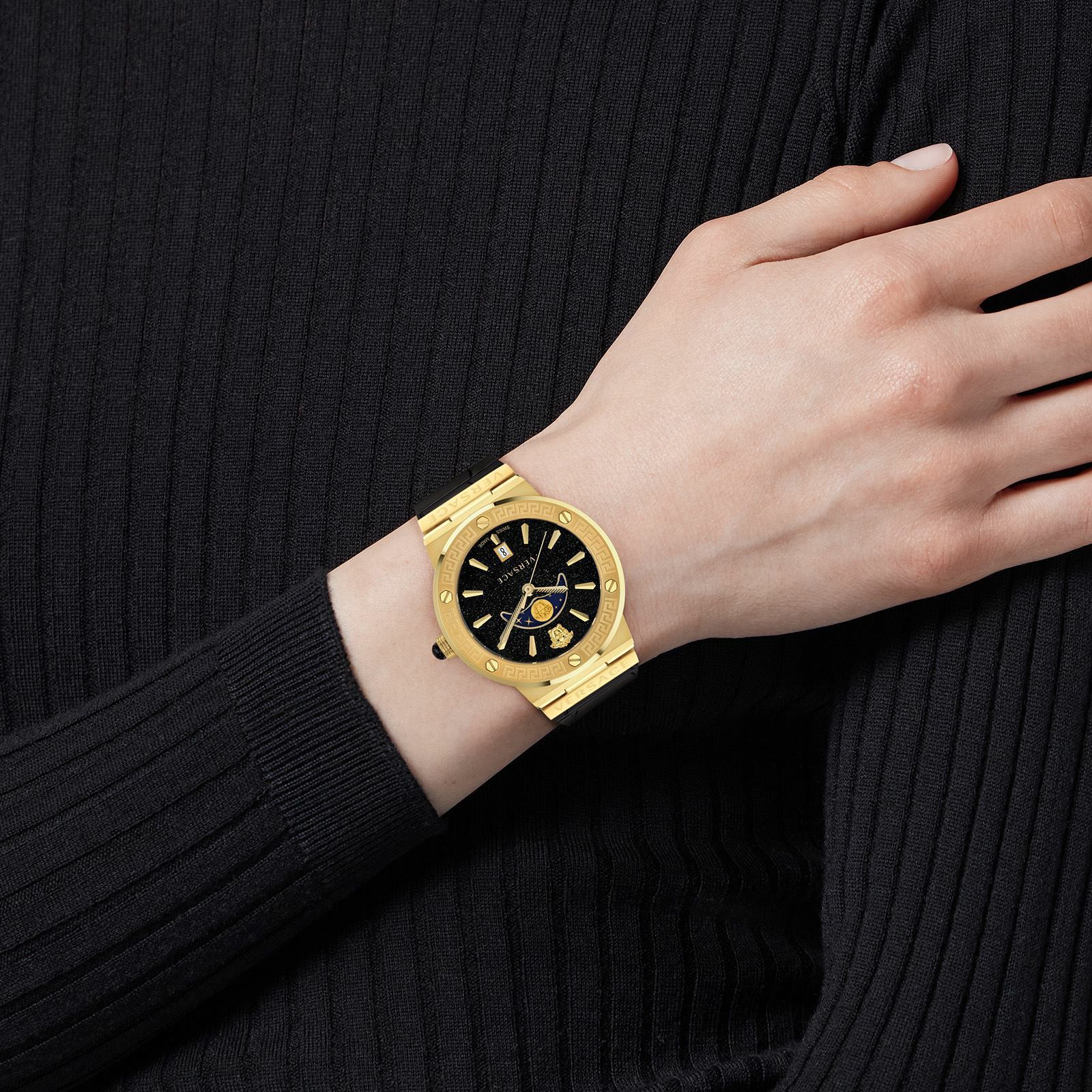 Versace  GRECA LOGO MOONPHASE ヴェルサーチェ グレカ ロゴ ムーンフェーズ  / VE7G00123