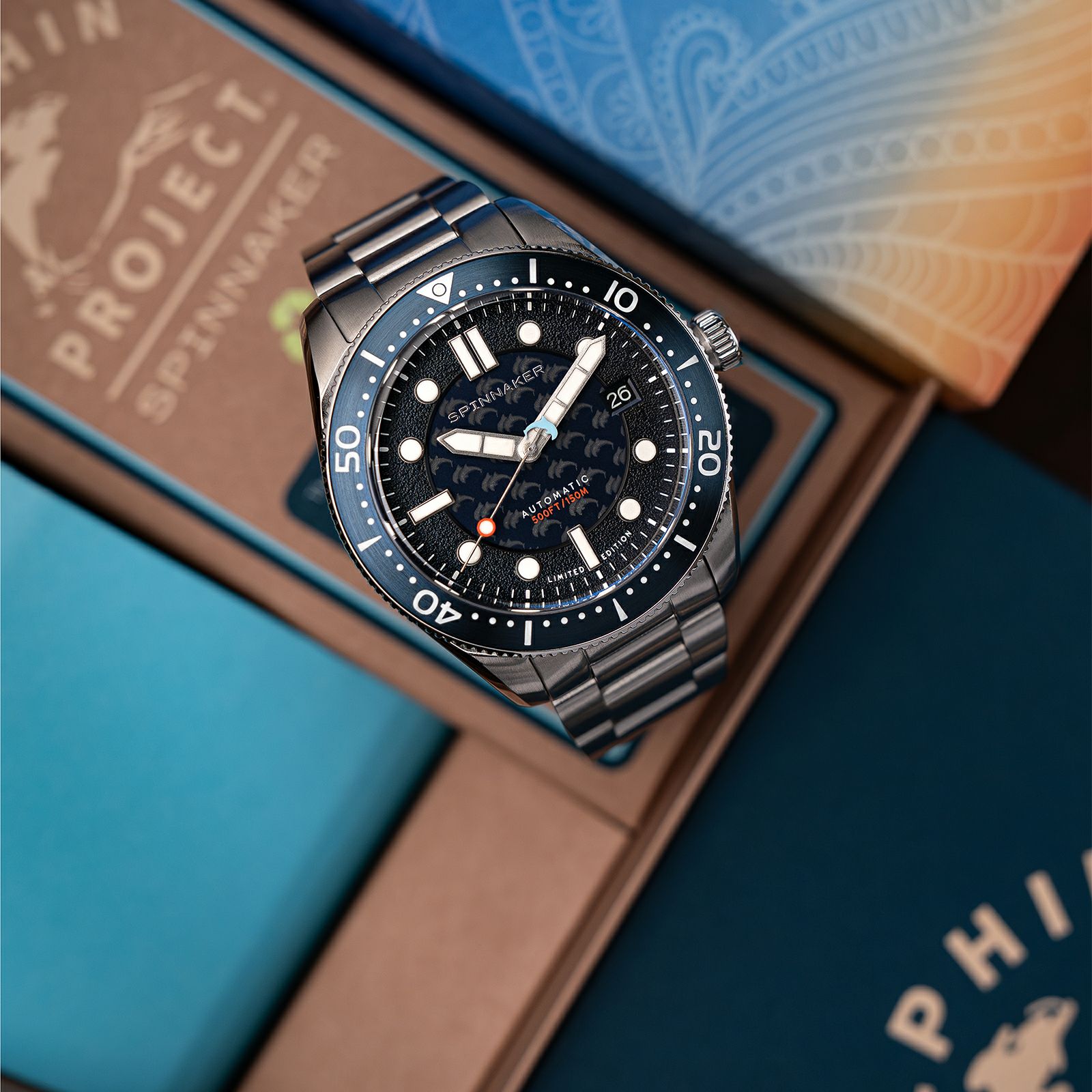 SPINNAKER  CROFT MID-SIZE AUTOMATIC スピニカー クロフト ミッドサイズオートマティック<br>ドルフィンプロジェクト  / SP-5129-11
