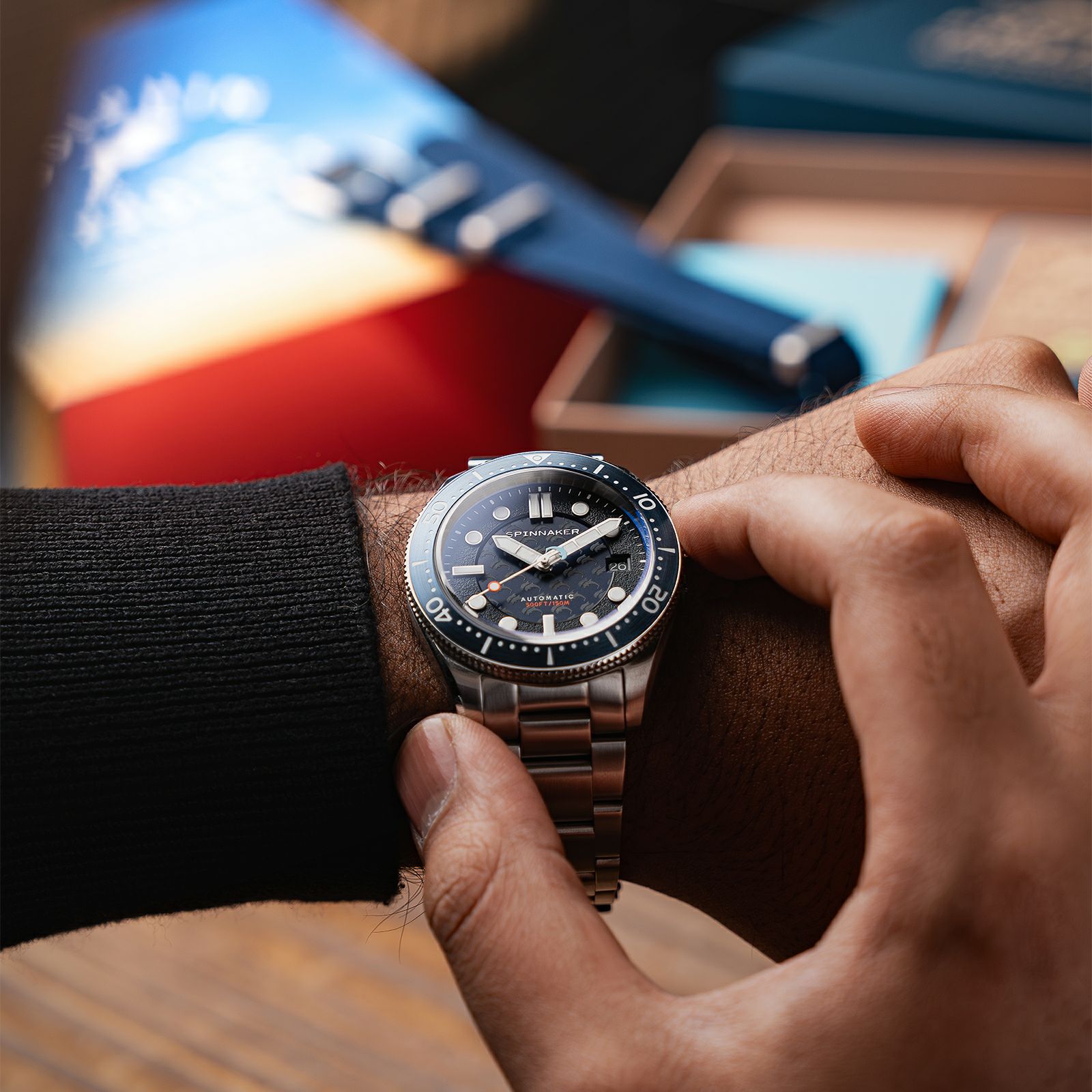 SPINNAKER  CROFT MID-SIZE AUTOMATIC スピニカー クロフト ミッドサイズオートマティック<br>ドルフィンプロジェクト  / SP-5129-11