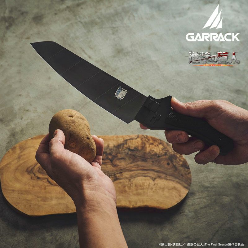 GARRACK 進撃の巨人 ギャラック 進撃の巨人×関市の包丁超硬質ブレード包丁　3徳包丁(NINJA ver) /NIN-3H-SK-BK