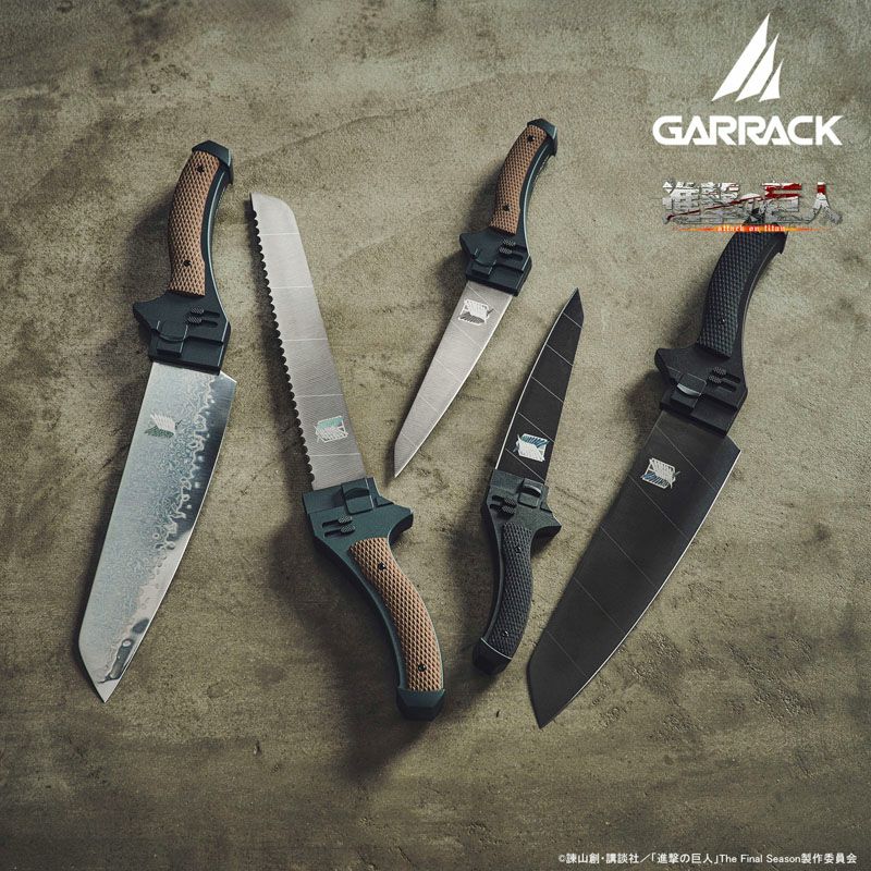 GARRACK 進撃の巨人 ギャラック 進撃の巨人×関市の包丁超硬質ブレード包丁　3徳包丁(NINJA ver) /NIN-3H-SK-BK
