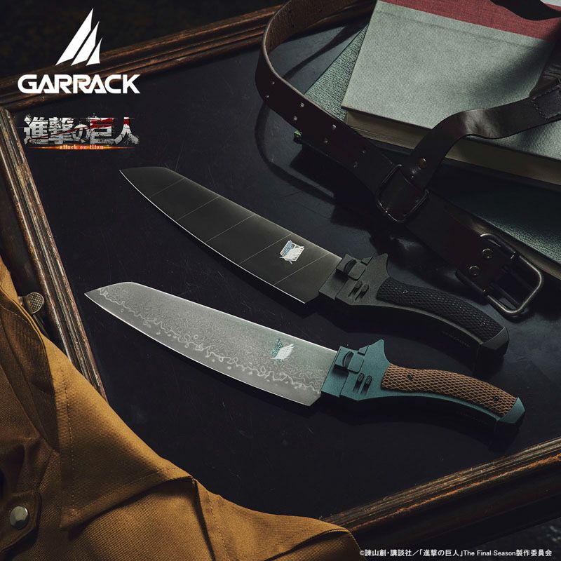 GARRACK 進撃の巨人 ギャラック 進撃の巨人×関市の包丁超硬質ブレード包丁　3徳包丁(ダマスカス) /NIN-3H-SK-DK