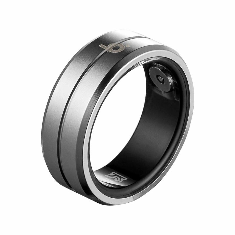 b.ring (サイズ8) ブリング スマートリング ステンレススチール シルバー / B083SSVRNG