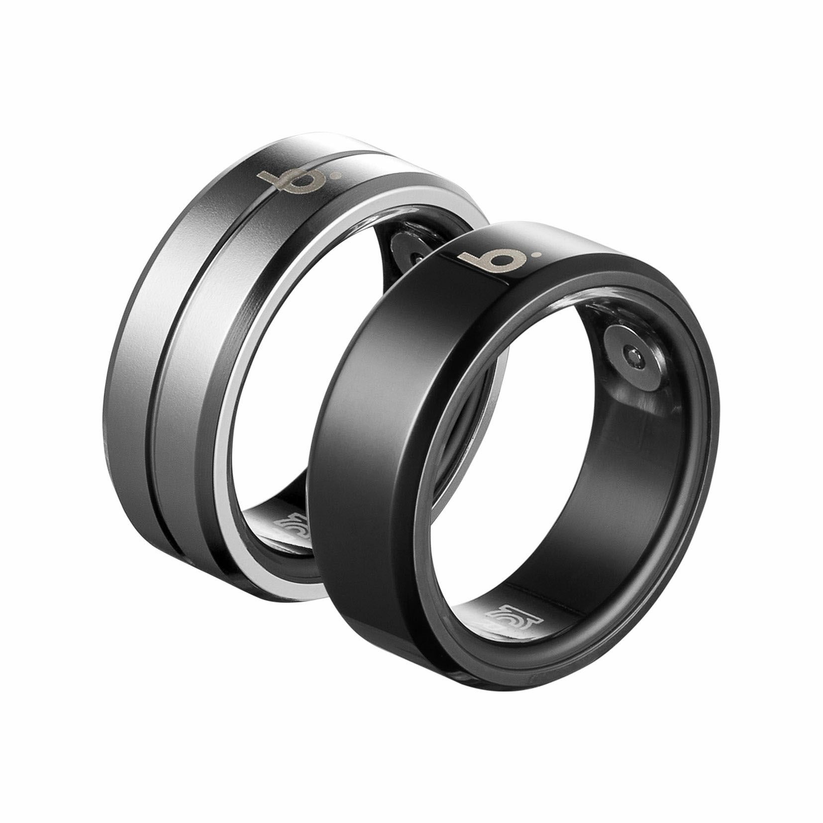 b.ring (サイズ7) ブリング スマートリング ステンレススチール ブラック / B073SBKRNG