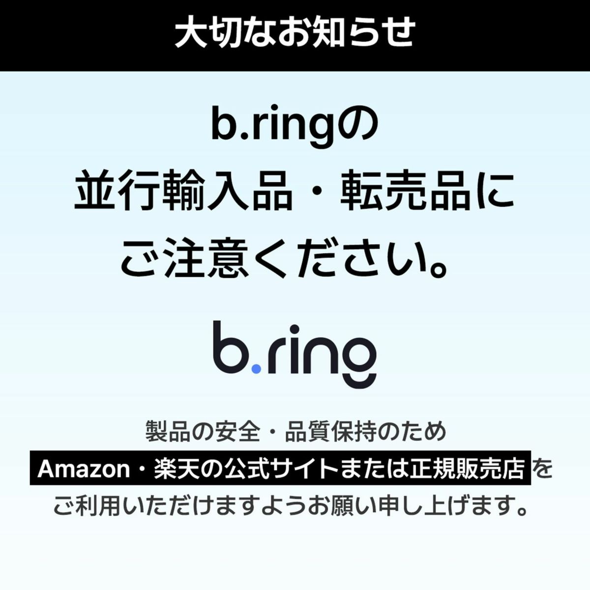 b.ring (サイズ11) ブリング スマートリング ステンレススチール ブラック / B113SBKRNG
