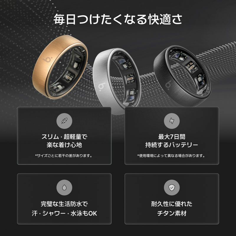 b.ring (サイズ11)ブリング スマートリング Proモデル チタン ローズゴールド  / BP115TNRG1
